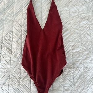 American Apparel halter backless bodysuit size XS